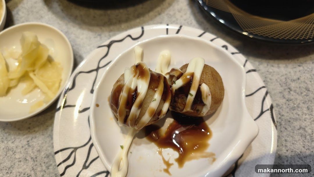 Takoyaki with Sauce and Mayonnaise