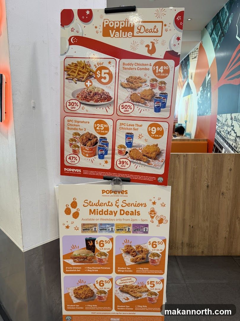 Popeyes Poppin Value Deals & Students & Seniors Midday Deals