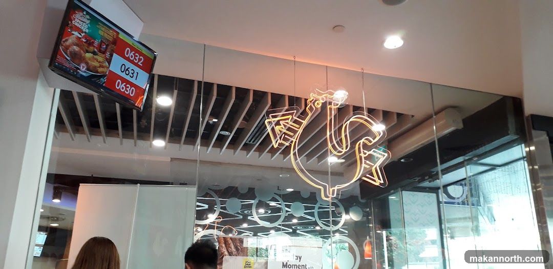 Restaurant Interior with Digital Display