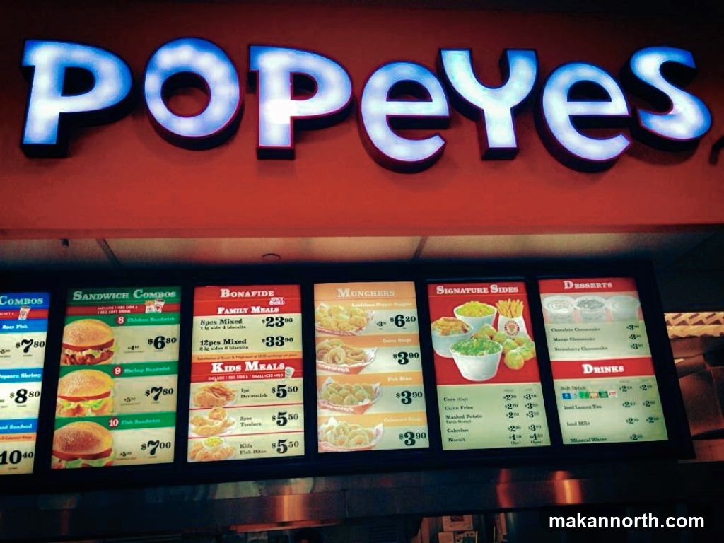 Popeyes Menu