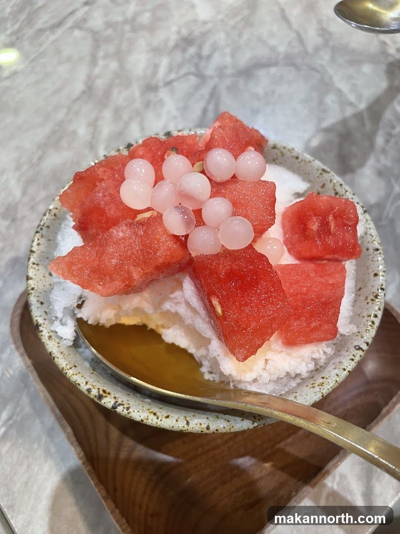 Watermelon Shaved Ice Dessert