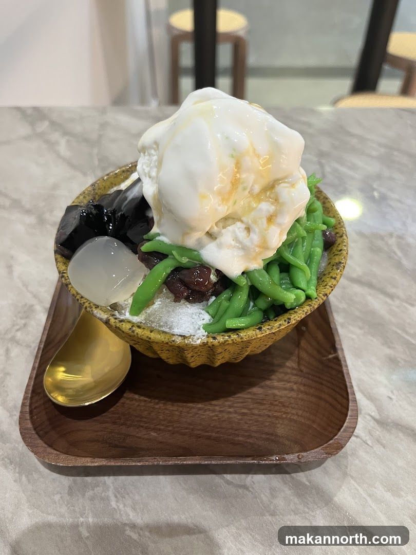 Dessert with Ice Cream and Toppings