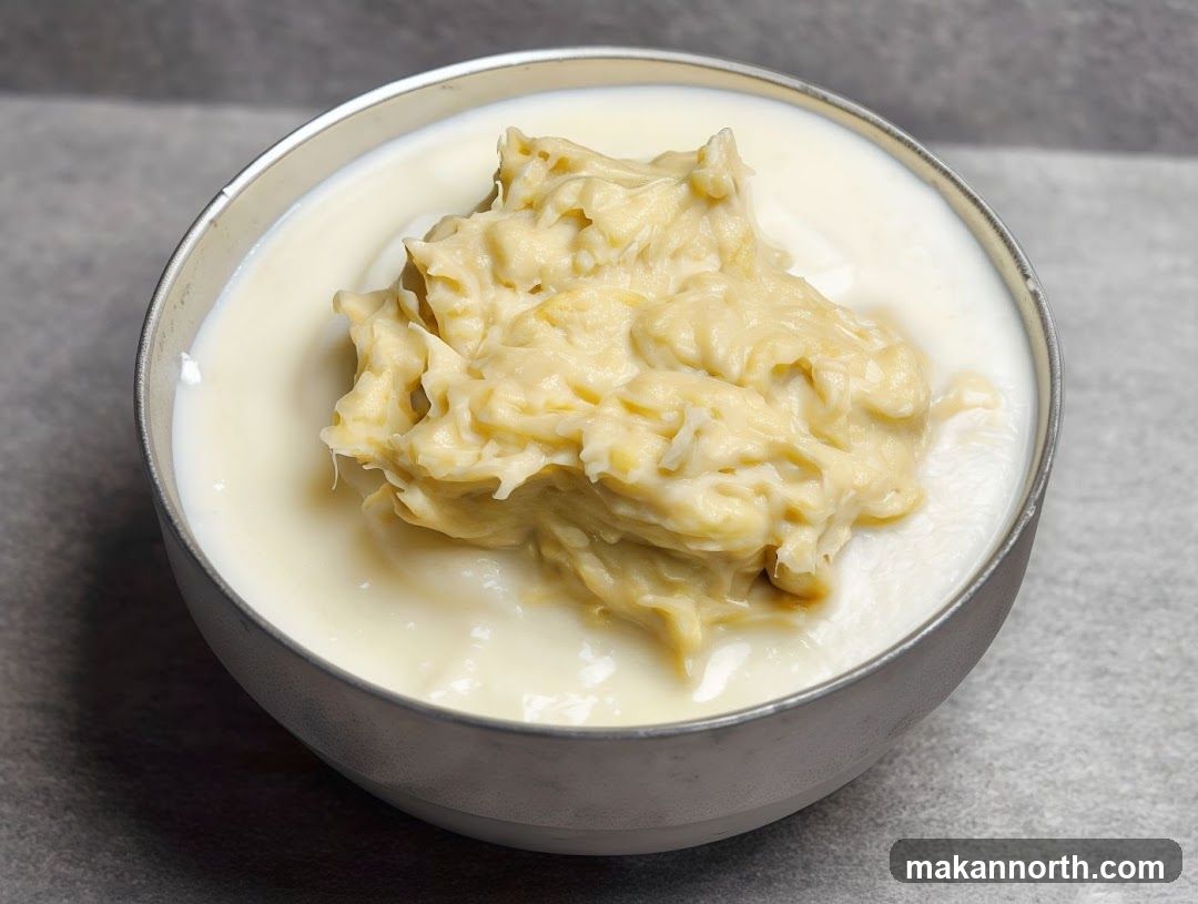 Durian Paste in Yogurt