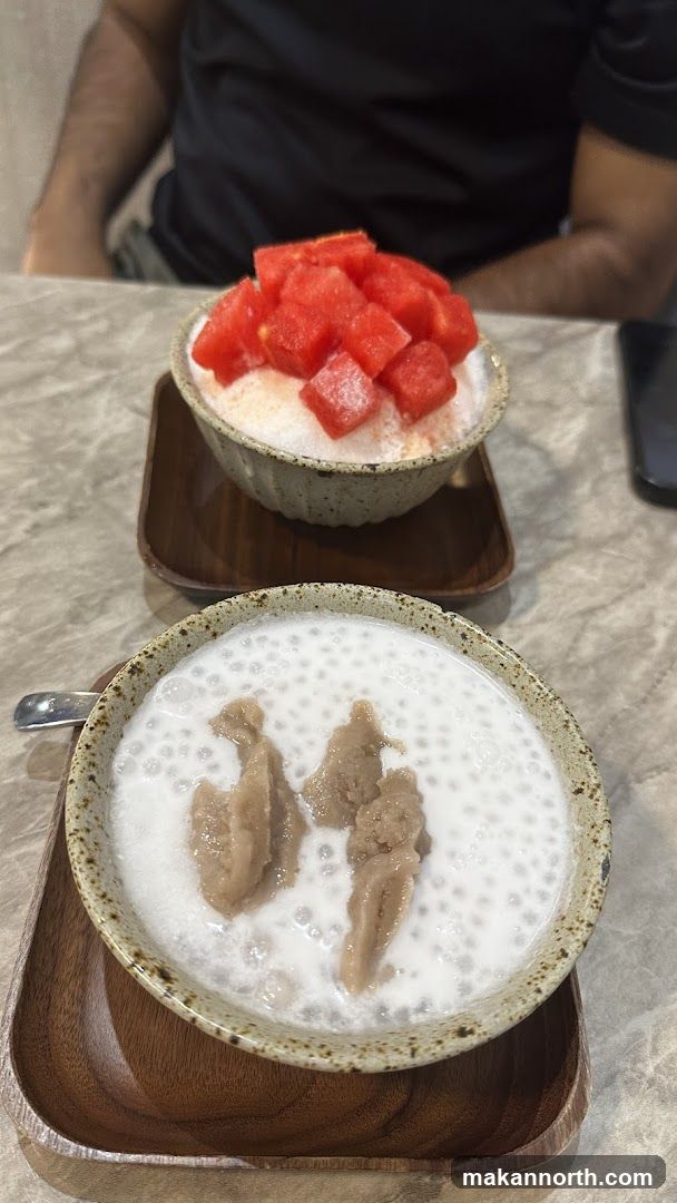 Desserts with Watermelon and Taro