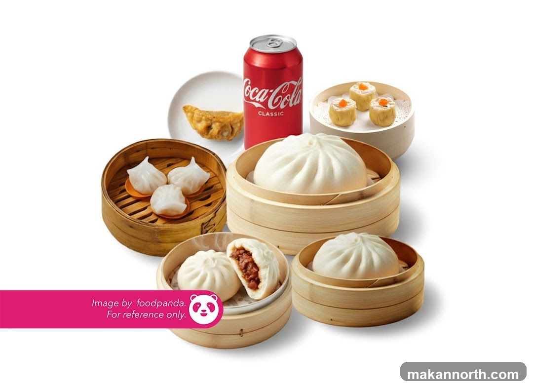 Dim Sum Assortment with Coca-Cola