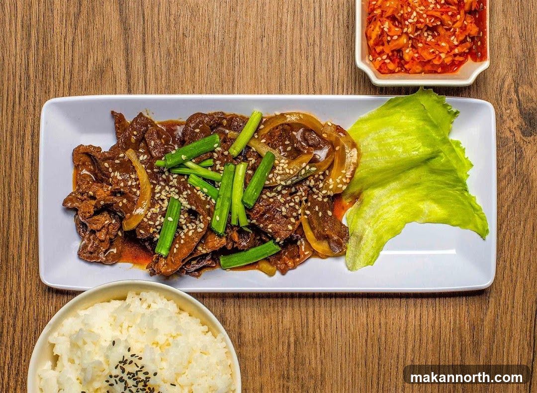 Beef Stir-fry with Rice and Kimchi