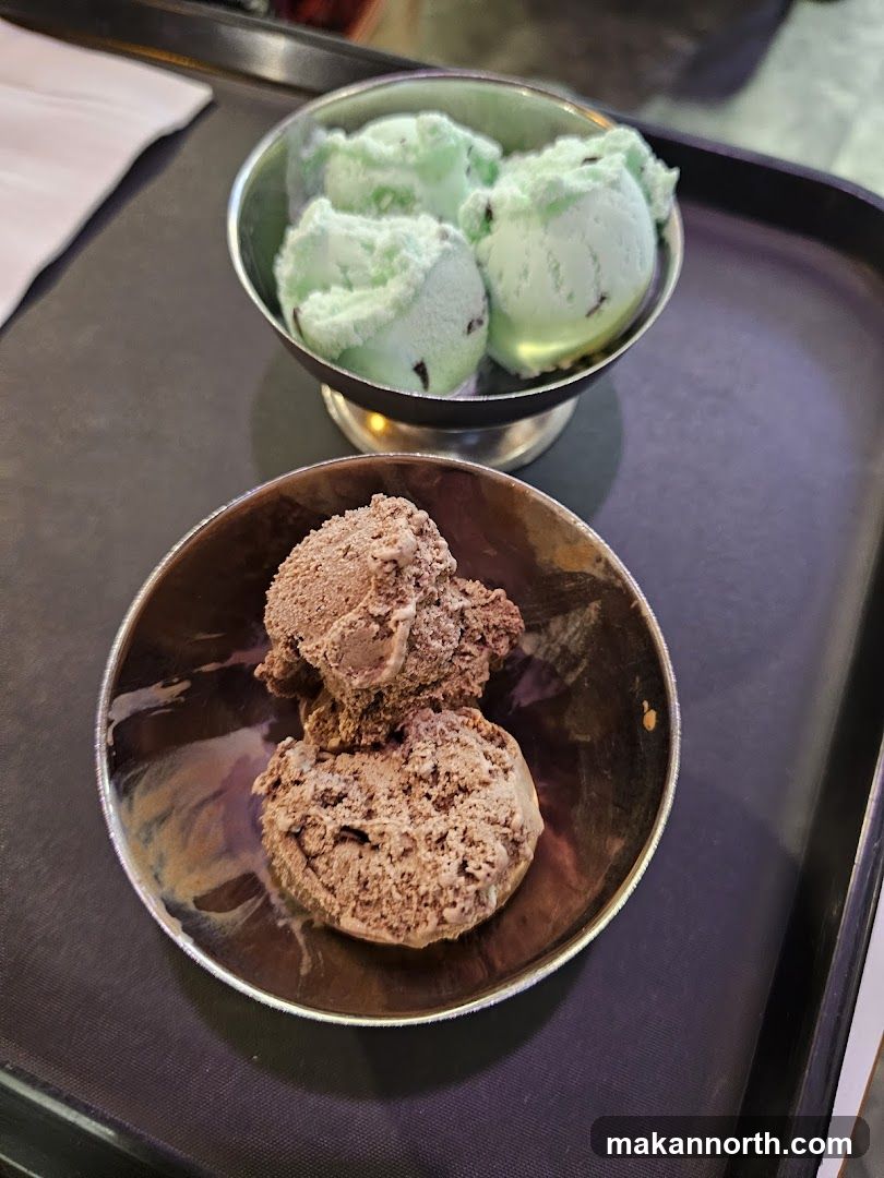 Two bowls of ice cream
