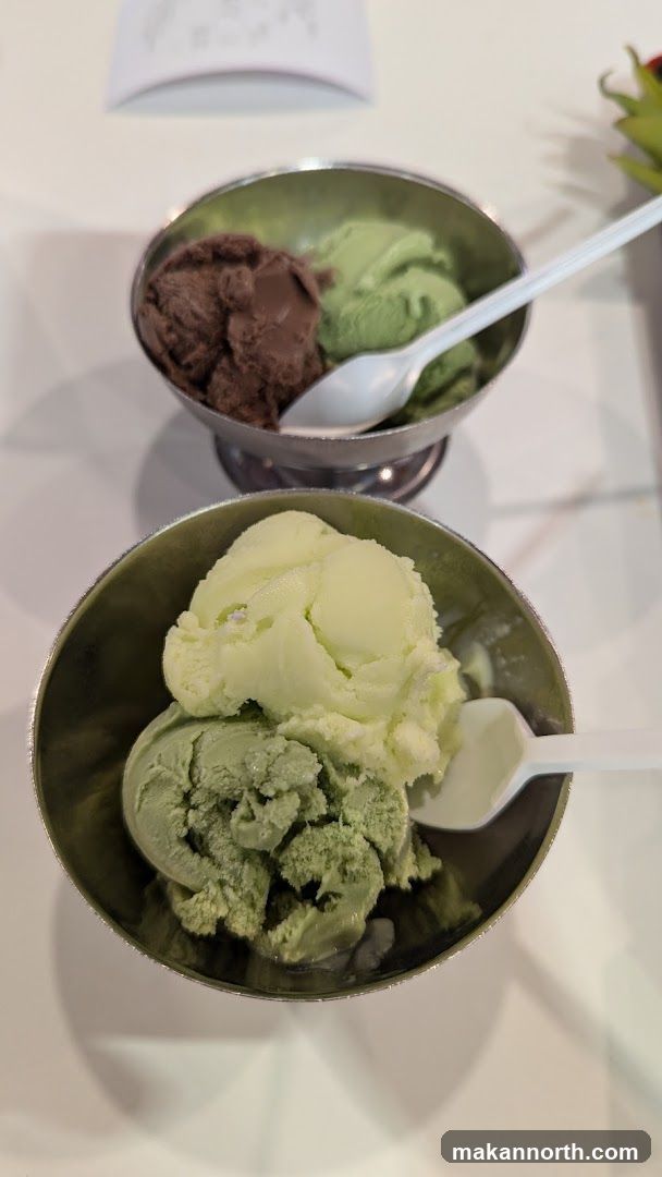 Two bowls of ice cream