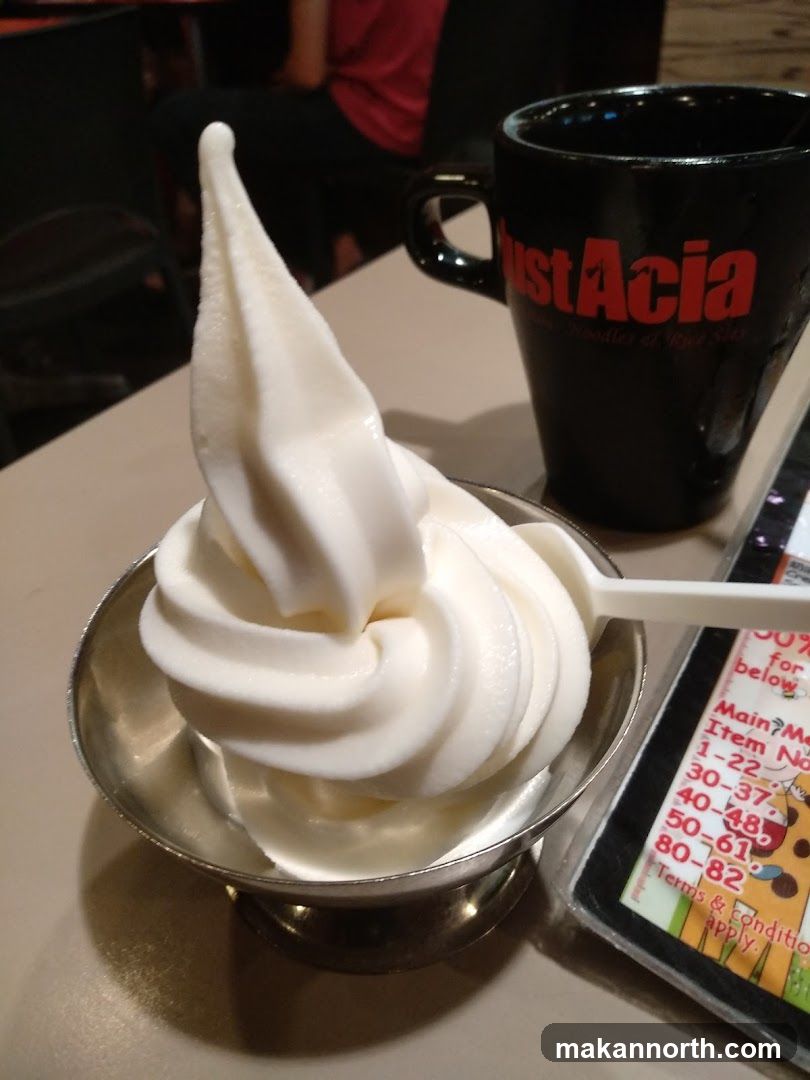 Soft Serve Ice Cream with Mug and Menu