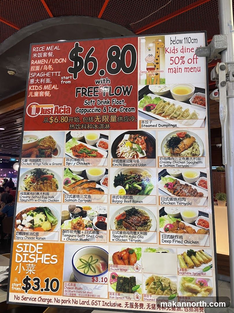 JustAsia Menu