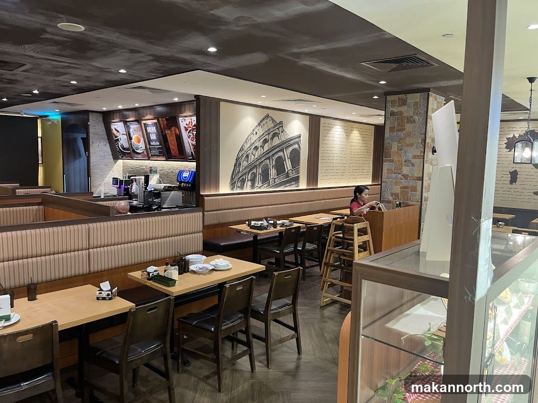 Restaurant Interior with Booths and Artwork