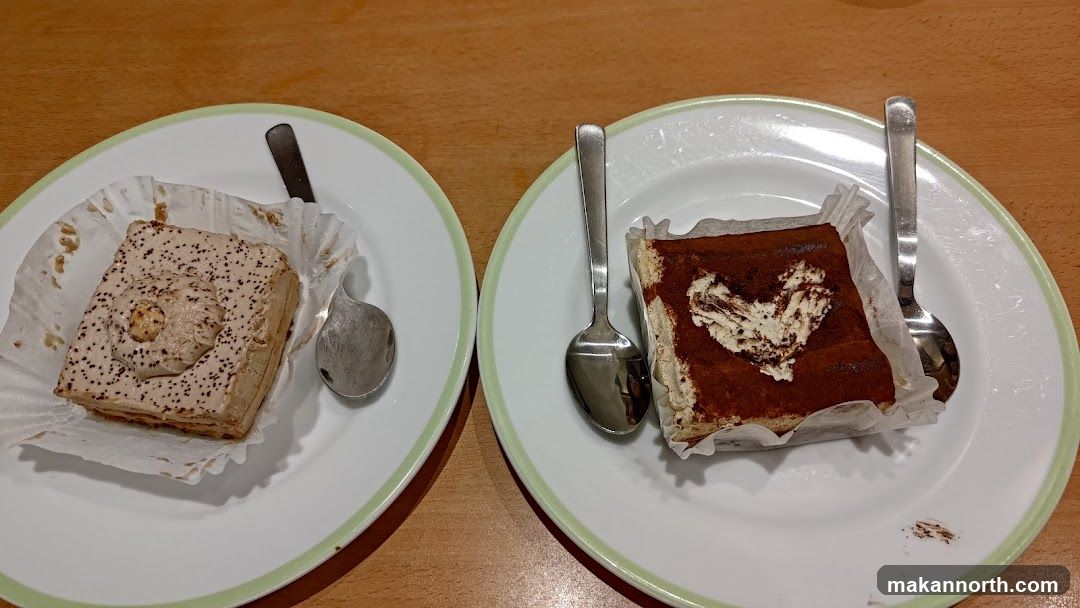 Two desserts on plates