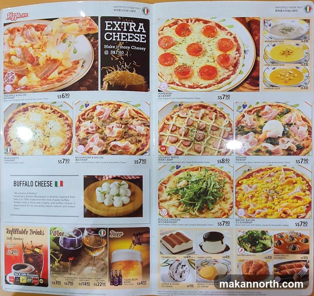 Pizza Menu