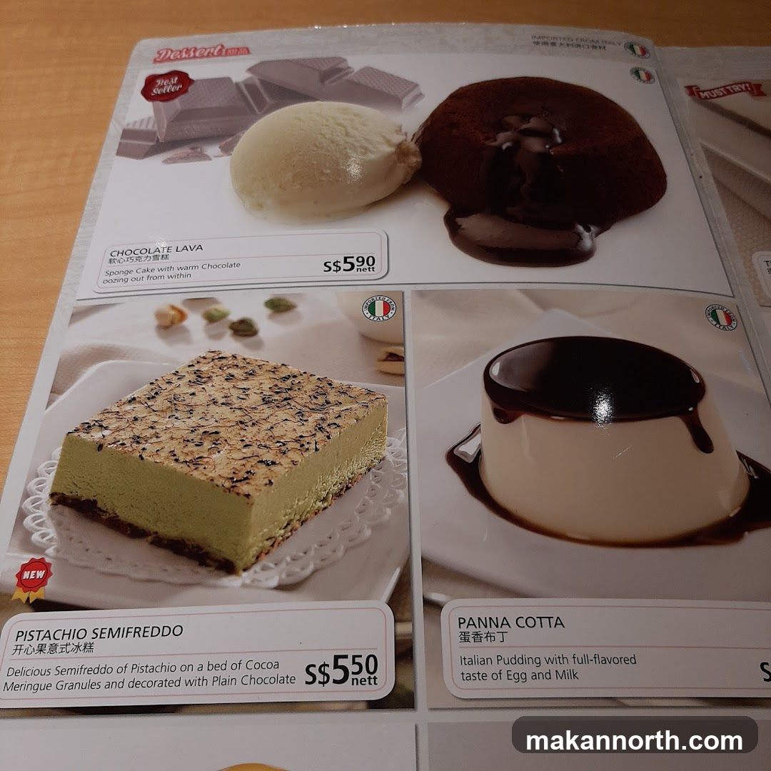 Dessert Menu