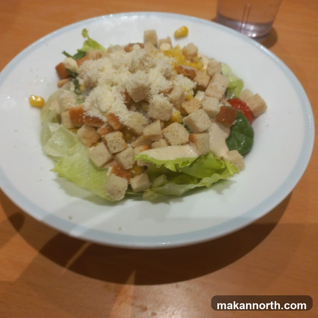 Salad with Croutons and Cheese