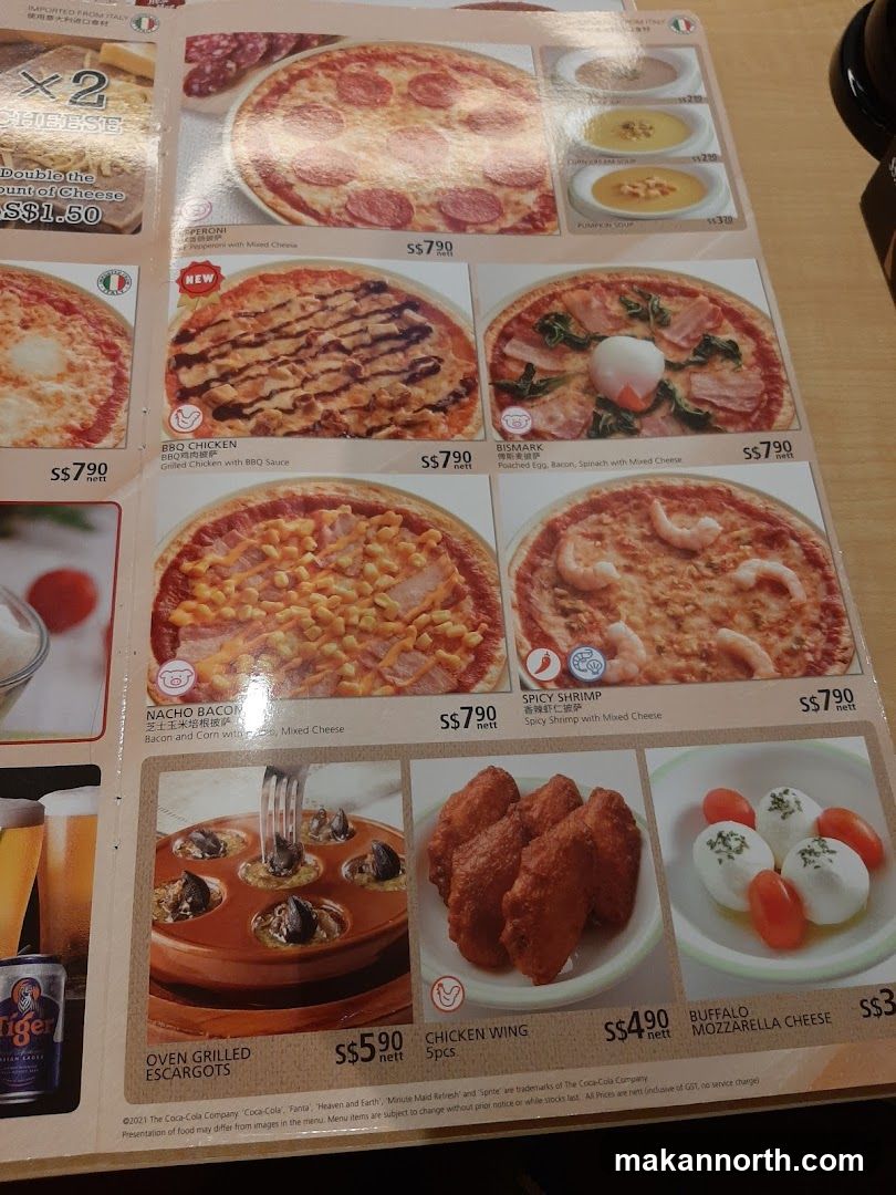 Pizza Menu