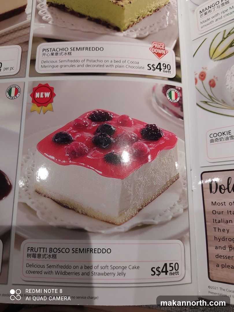 Dessert Menu