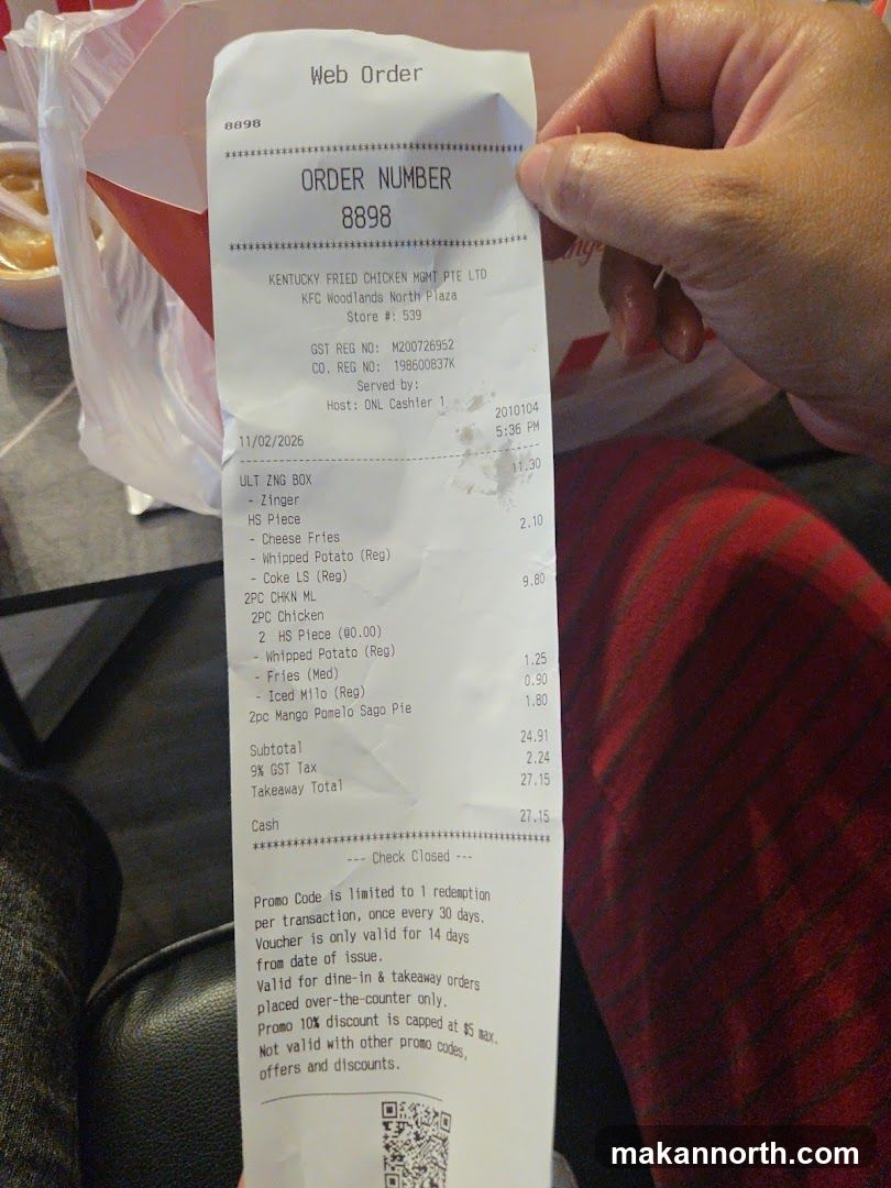 KFC Receipt