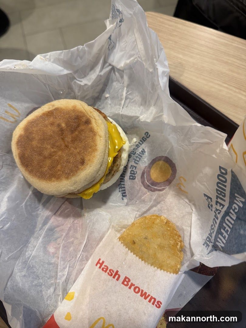 Sausage McMuffin and Hash Browns