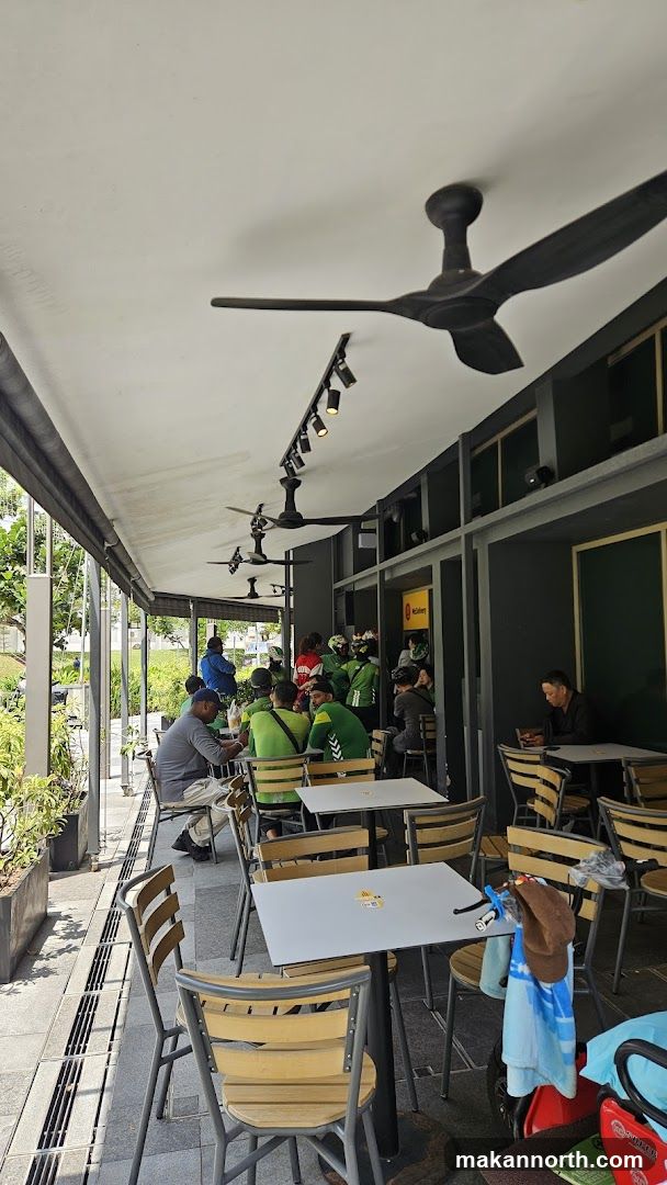 Outdoor Seating Area with People