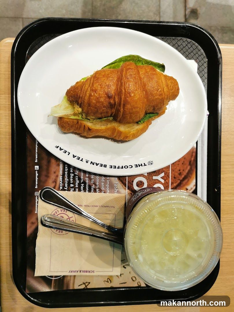 Croissant Sandwich and Drink