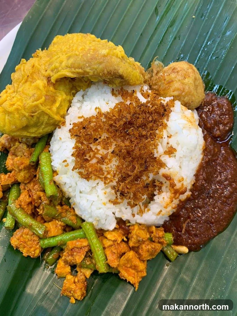 Nasi Lemak with Fried Chicken