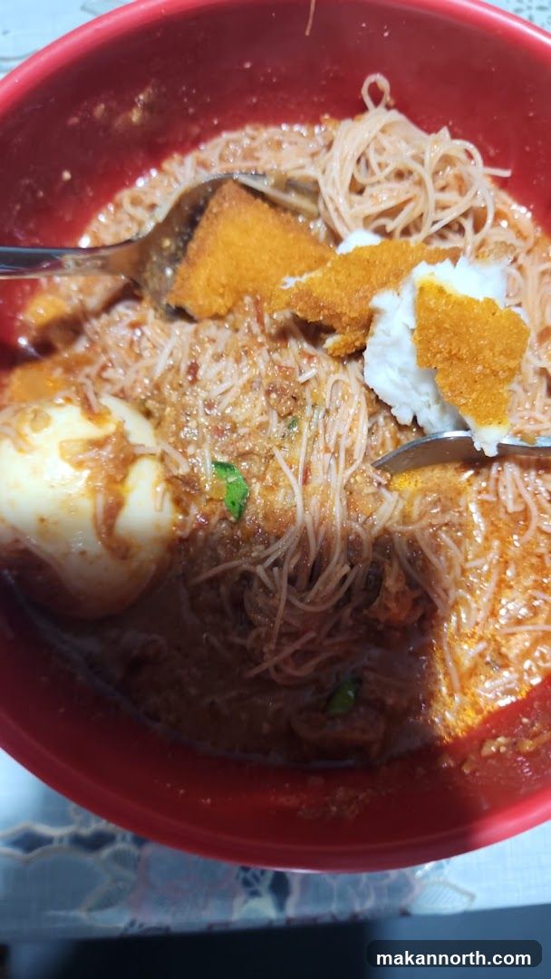 Noodle Dish with Egg and Fried Item