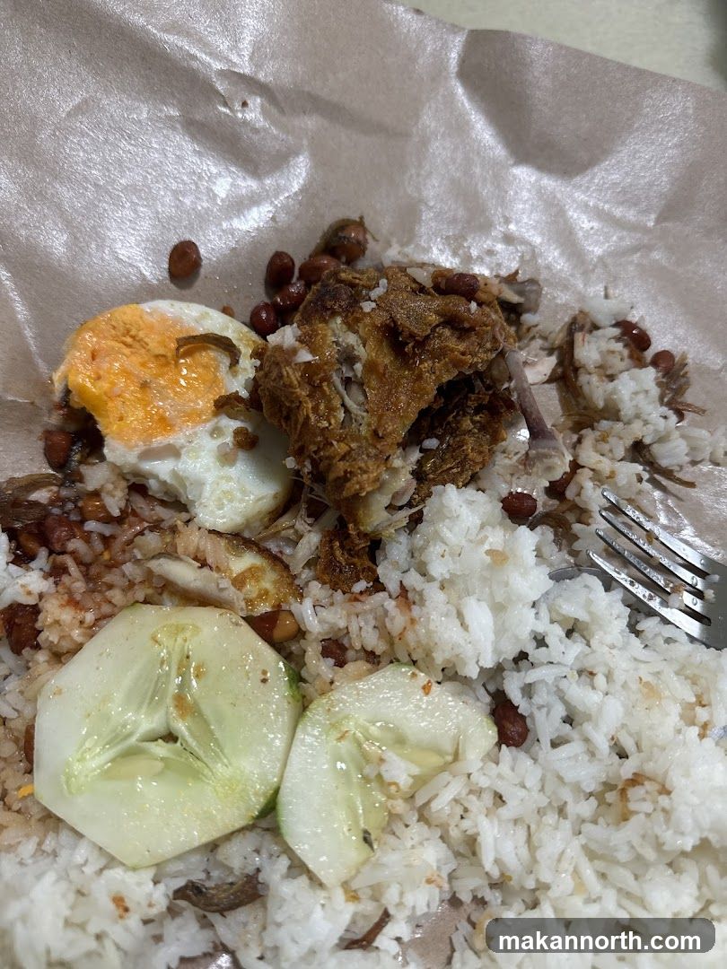 Nasi Lemak with Fried Chicken