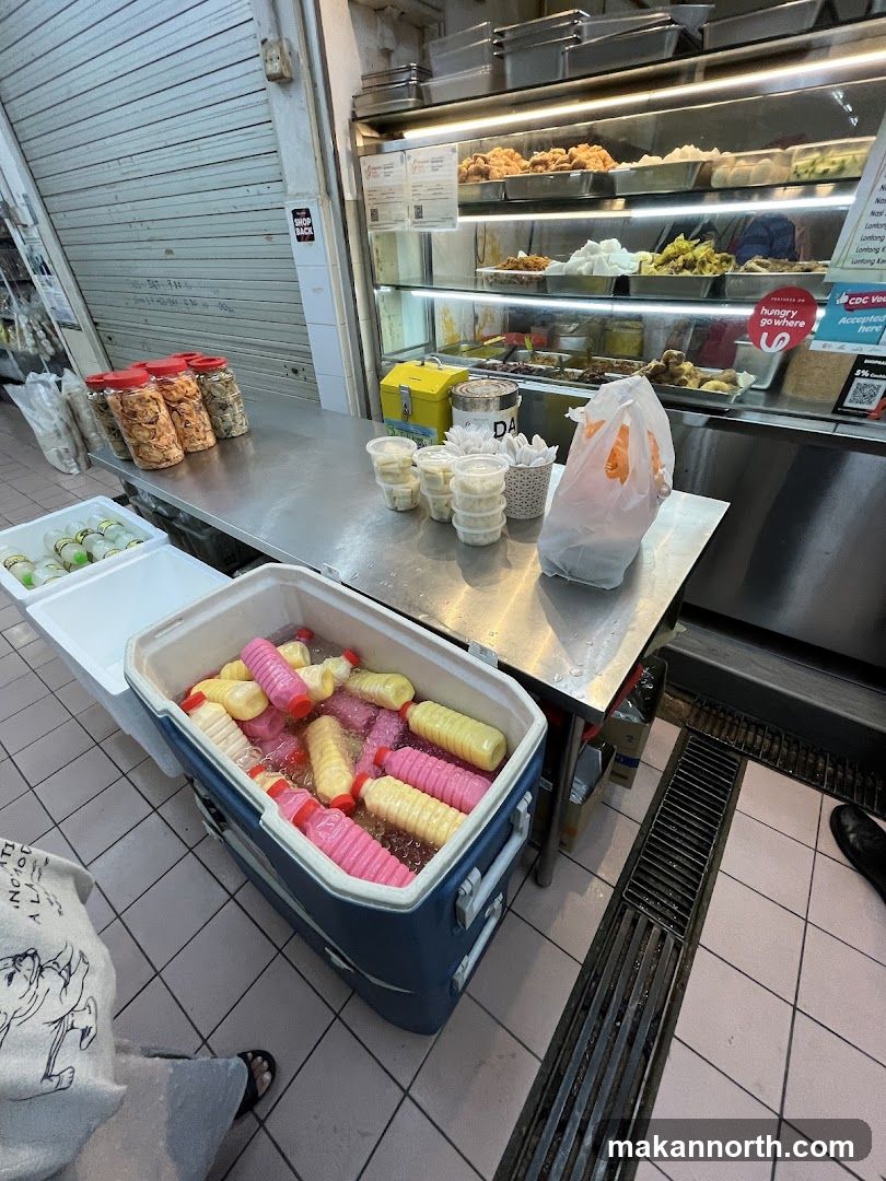 Food stall with drinks and snacks