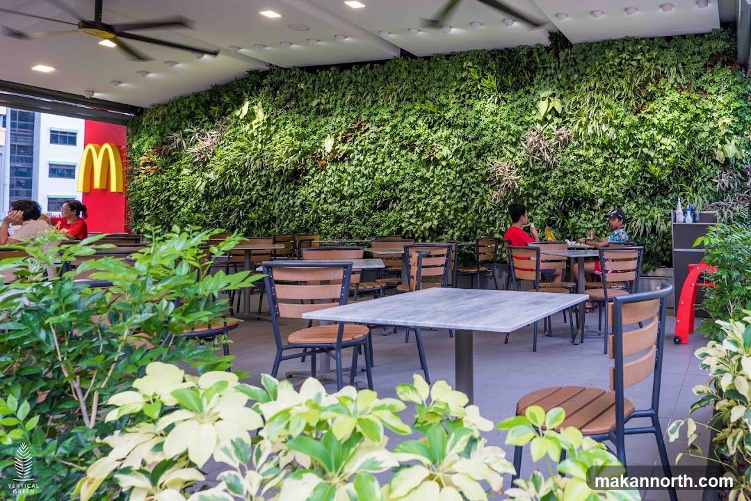 Outdoor Seating Area with Vertical Garden