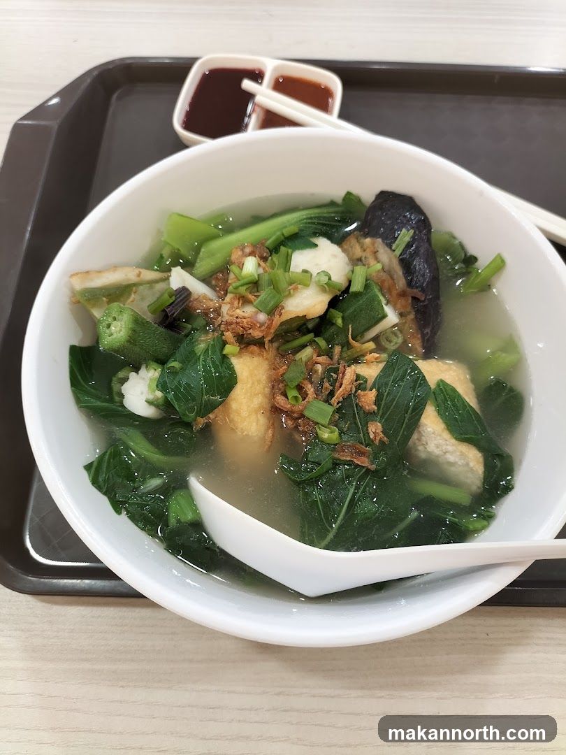 Bowl of Soup with Vegetables and Tofu