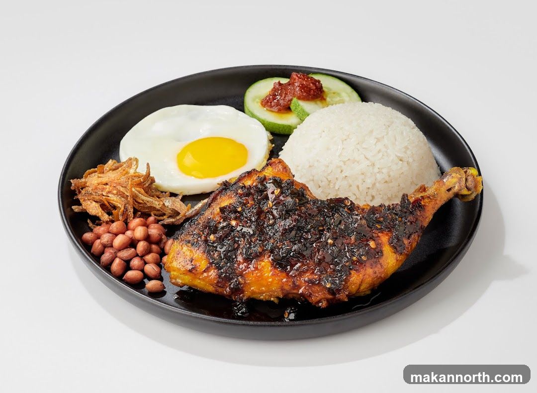 Nasi Lemak with Fried Chicken