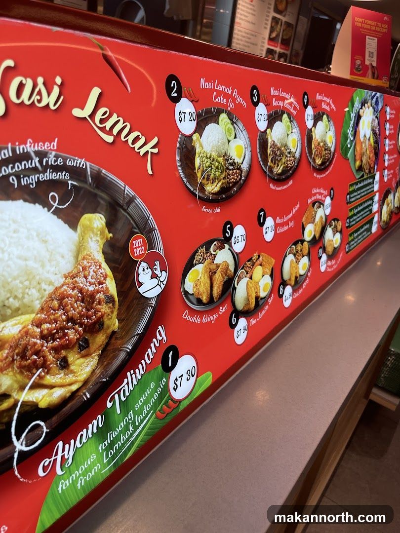 Nasi Lemak Menu