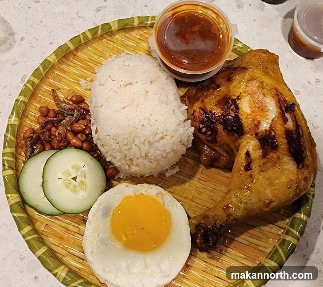 Nasi Lemak with Fried Chicken