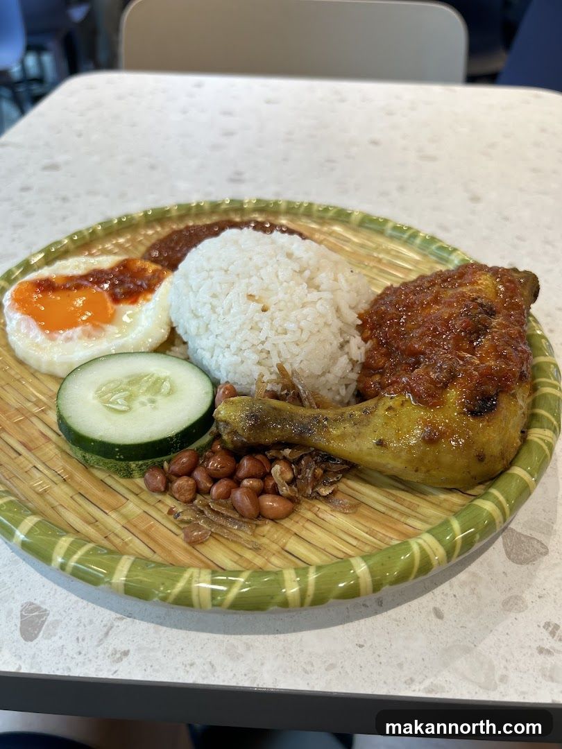 Nasi Lemak with Fried Chicken