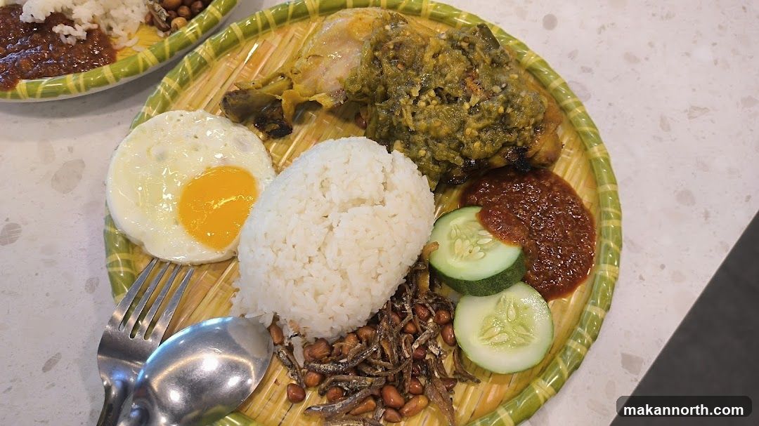 Nasi Lemak with Fried Chicken