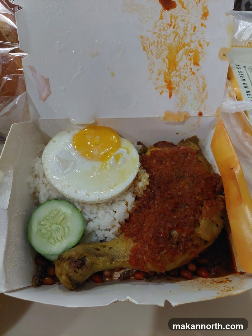 Nasi Lemak with Fried Chicken