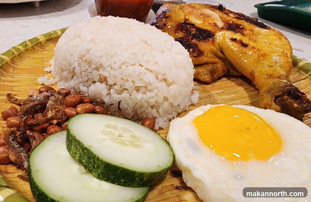 Nasi Lemak with Grilled Chicken