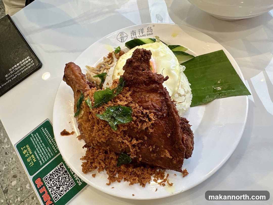 Nasi Lemak with Fried Chicken
