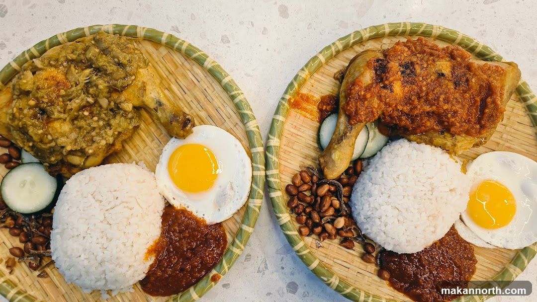 Two plates of Nasi Lemak