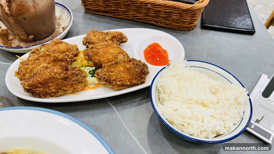 Fried Chicken Wings with Rice