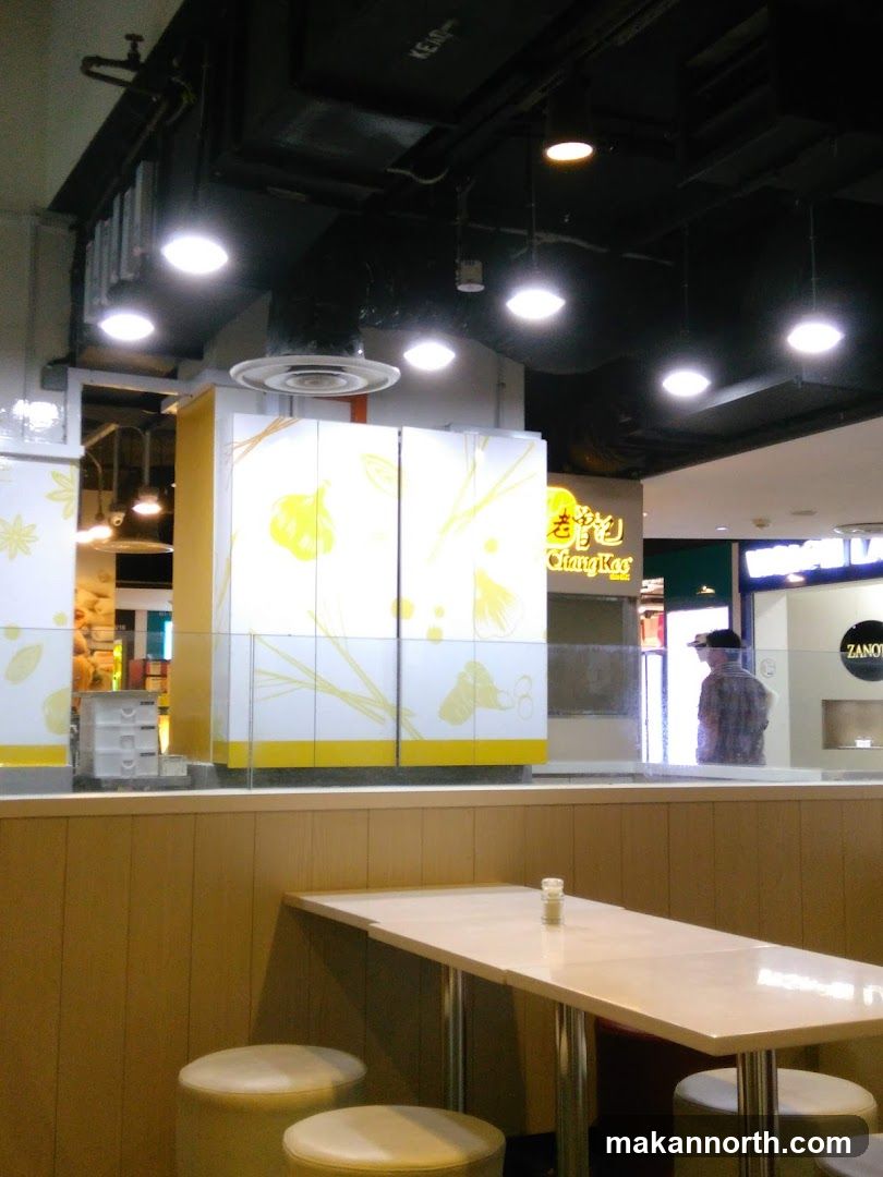 Restaurant Interior with Table and Stools