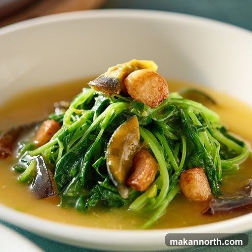 Stir-fried Greens with Century Egg and Pork