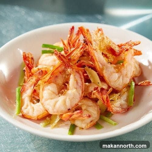 Fried Shrimp with Scallions