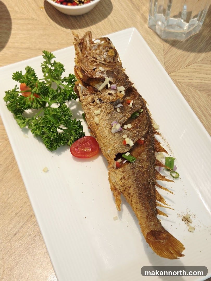 Fried Fish with Garnish
