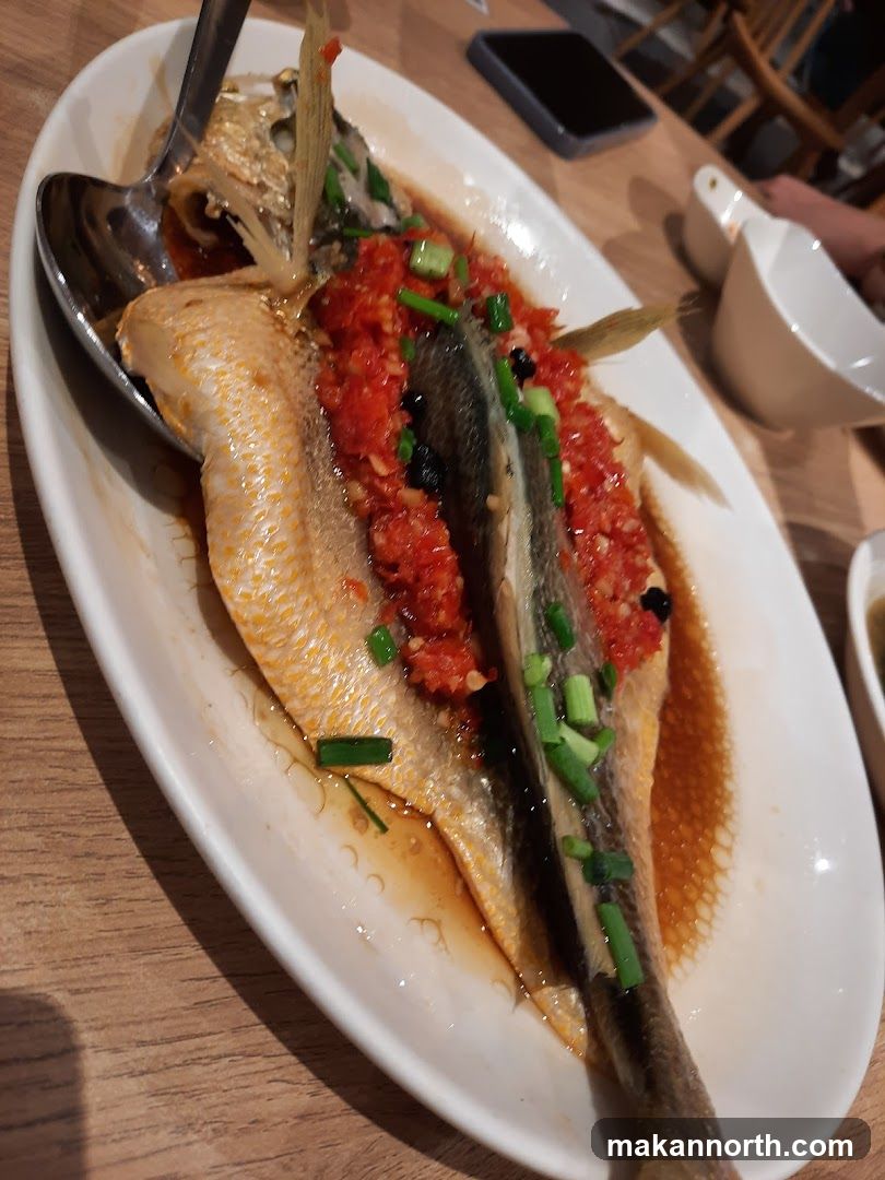 Steamed Fish with Chili and Scallions