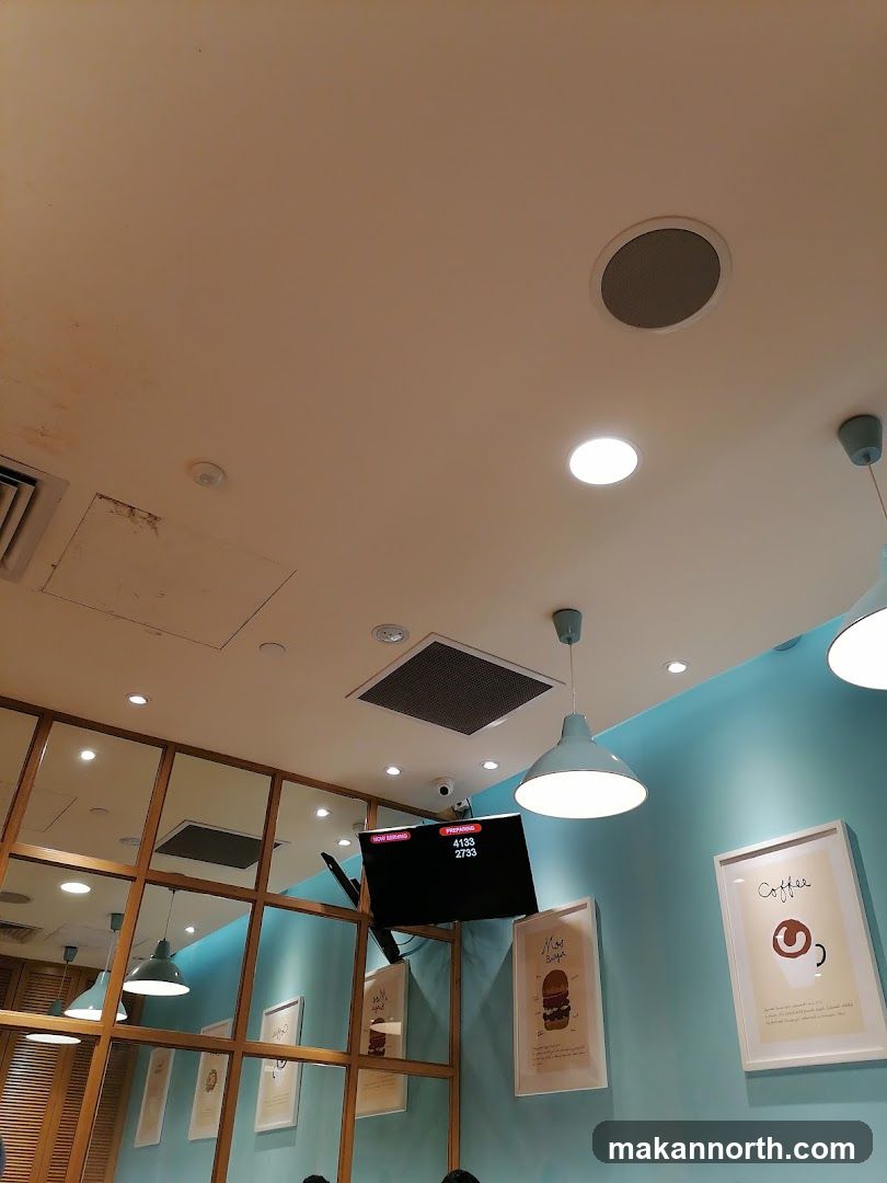 Restaurant Interior with Digital Display