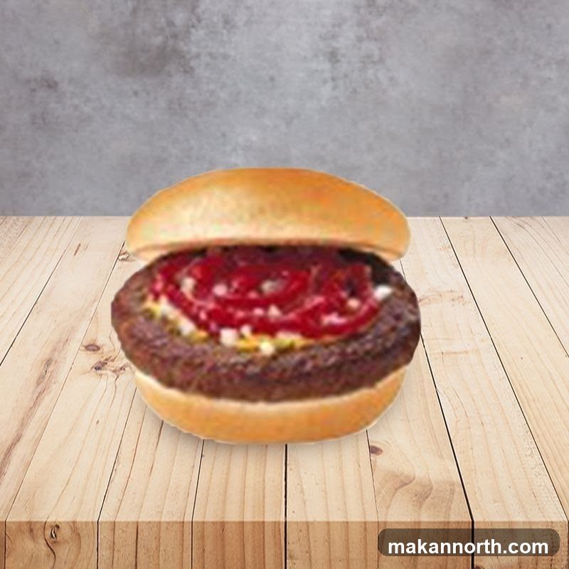 Burger with Ketchup and Onions