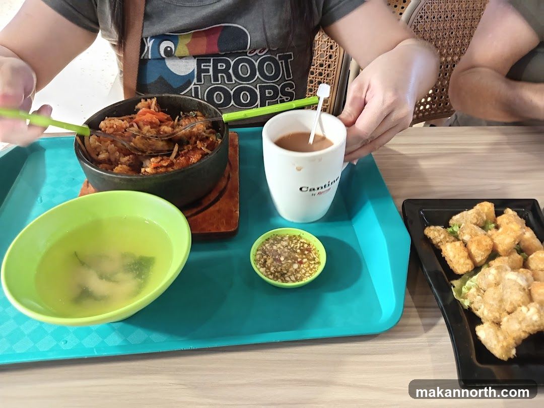 Meal with Fried Food and Soup