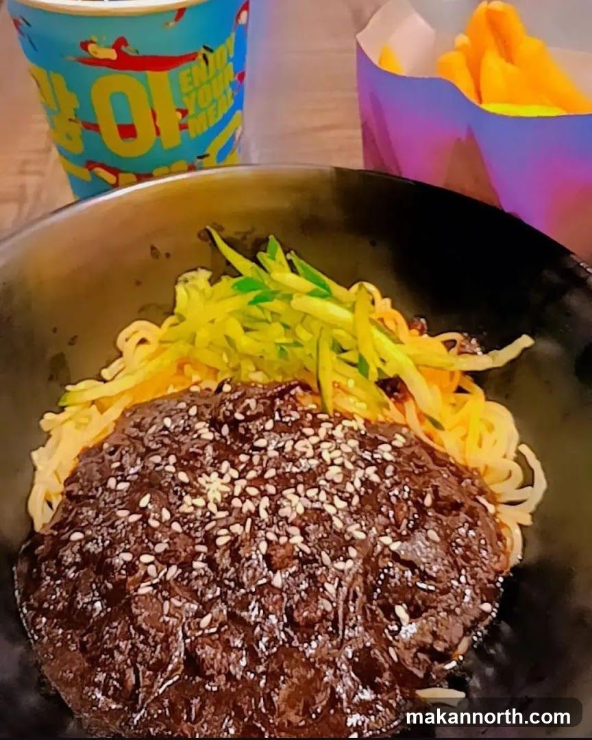 Noodles with Sauce and Fries